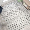 image:imageFlash Furniture Beth Geometric Bohemian Low Pile Rug  2x6  IvoryBlackIvoryGray