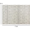 image:imageFlash Furniture Beth Geometric Bohemian Low Pile Rug  2x6  IvoryBlackIvoryGray
