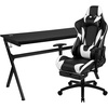 image:imageFlash Furniture Black Gaming Desk and RedBlack Racing Chair Set with Cup Holder Headphone Hook and MonitorSmartphone StandBlack