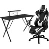 image:imageFlash Furniture Black Gaming Desk and RedBlack Racing Chair Set with Cup Holder Headphone Hook and MonitorSmartphone StandBlack