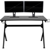 image:imageFlash Furniture Black Gaming Desk and RedBlack Racing Chair Set with Cup Holder Headphone Hook and MonitorSmartphone StandBlack