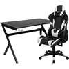 image:imageFlash Furniture Black Gaming Desk and RedBlack Racing Chair Set with Cup Holder Headphone Hook and MonitorSmartphone StandBlack