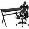 image:imageFlash Furniture Black Gaming Desk and RedBlack Racing Chair Set with Cup Holder Headphone Hook and MonitorSmartphone StandBlack
