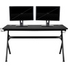 image:imageFlash Furniture Black Gaming Desk and RedBlack Racing Chair Set with Cup Holder Headphone Hook and MonitorSmartphone StandBlack
