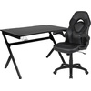 image:imageFlash Furniture Black Gaming Desk and RedBlack Racing Chair Set with Cup Holder Headphone Hook and MonitorSmartphone StandBlack