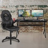 image:imageFlash Furniture Black Gaming Desk and RedBlack Racing Chair Set with Cup Holder Headphone Hook and MonitorSmartphone StandBlack