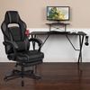 image:imageFlash Furniture Black Gaming Desk and RedBlack Racing Chair Set with Cup Holder Headphone Hook and MonitorSmartphone StandBlack