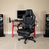 image:imageFlash Furniture Black Gaming Desk and RedBlack Racing Chair Set with Cup Holder Headphone Hook and MonitorSmartphone StandBlack
