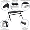 image:imageFlash Furniture Black Gaming Desk and RedBlack Racing Chair Set with Cup Holder Headphone Hook and MonitorSmartphone StandBlack