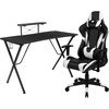 image:imageFlash Furniture Black Gaming Desk and RedBlack Racing Chair Set with Cup Holder Headphone Hook and MonitorSmartphone StandBlack