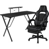image:imageFlash Furniture Black Gaming Desk and RedBlack Racing Chair Set with Cup Holder Headphone Hook and MonitorSmartphone StandBlack