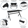image:imageFlash Furniture Black Gaming Desk and RedBlack Racing Chair Set with Cup Holder Headphone Hook and MonitorSmartphone StandBlack