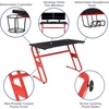 image:imageFlash Furniture Black Gaming Desk and RedBlack Racing Chair Set with Cup Holder Headphone Hook and MonitorSmartphone StandBlack
