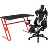 image:imageFlash Furniture Black Gaming Desk and RedBlack Racing Chair Set with Cup Holder Headphone Hook and MonitorSmartphone StandBlack