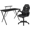 image:imageFlash Furniture Black Gaming Desk and RedBlack Racing Chair Set with Cup Holder Headphone Hook and MonitorSmartphone StandBlack