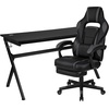 image:imageFlash Furniture Black Gaming Desk and RedBlack Racing Chair Set with Cup Holder Headphone Hook and MonitorSmartphone StandBlack