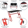 image:imageFlash Furniture Black Gaming Desk and RedBlack Racing Chair Set with Cup Holder Headphone Hook and MonitorSmartphone StandBlack