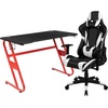 image:imageFlash Furniture Black Gaming Desk and RedBlack Racing Chair Set with Cup Holder Headphone Hook and MonitorSmartphone StandBlack