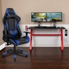 image:imageFlash Furniture Black Gaming Desk and RedBlack Racing Chair Set with Cup Holder Headphone Hook and MonitorSmartphone StandBlue