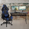 image:imageFlash Furniture Black Gaming Desk and RedBlack Racing Chair Set with Cup Holder Headphone Hook and MonitorSmartphone StandBlue