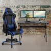image:imageFlash Furniture Black Gaming Desk and RedBlack Racing Chair Set with Cup Holder Headphone Hook and MonitorSmartphone StandBlue