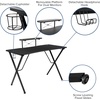 image:imageFlash Furniture Black Gaming Desk and RedBlack Racing Chair Set with Cup Holder Headphone Hook and MonitorSmartphone StandBlue