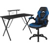 image:imageFlash Furniture Black Gaming Desk and RedBlack Racing Chair Set with Cup Holder Headphone Hook and MonitorSmartphone StandBlue