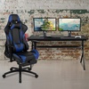 image:imageFlash Furniture Black Gaming Desk and RedBlack Racing Chair Set with Cup Holder Headphone Hook and MonitorSmartphone StandBlue