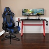 image:imageFlash Furniture Black Gaming Desk and RedBlack Racing Chair Set with Cup Holder Headphone Hook and MonitorSmartphone StandBlue