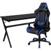 image:imageFlash Furniture Black Gaming Desk and RedBlack Racing Chair Set with Cup Holder Headphone Hook and MonitorSmartphone StandBlue