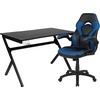 image:imageFlash Furniture Black Gaming Desk and RedBlack Racing Chair Set with Cup Holder Headphone Hook and MonitorSmartphone StandBlue