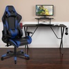 image:imageFlash Furniture Black Gaming Desk and RedBlack Racing Chair Set with Cup Holder Headphone Hook and MonitorSmartphone StandBlue