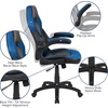 image:imageFlash Furniture Black Gaming Desk and RedBlack Racing Chair Set with Cup Holder Headphone Hook and MonitorSmartphone StandBlue