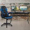 image:imageFlash Furniture Black Gaming Desk and RedBlack Racing Chair Set with Cup Holder Headphone Hook and MonitorSmartphone StandBlue