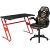 image:imageFlash Furniture Black Gaming Desk and RedBlack Racing Chair Set with Cup Holder Headphone Hook and MonitorSmartphone StandCamouflage