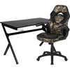 image:imageFlash Furniture Black Gaming Desk and RedBlack Racing Chair Set with Cup Holder Headphone Hook and MonitorSmartphone StandCamouflage