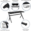 image:imageFlash Furniture Black Gaming Desk and RedBlack Racing Chair Set with Cup Holder Headphone Hook and MonitorSmartphone StandGreen