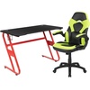 image:imageFlash Furniture Black Gaming Desk and RedBlack Racing Chair Set with Cup Holder Headphone Hook and MonitorSmartphone StandGreen