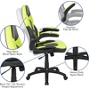 image:imageFlash Furniture Black Gaming Desk and RedBlack Racing Chair Set with Cup Holder Headphone Hook and MonitorSmartphone StandGreen