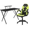 image:imageFlash Furniture Black Gaming Desk and RedBlack Racing Chair Set with Cup Holder Headphone Hook and MonitorSmartphone StandGreen