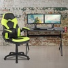 image:imageFlash Furniture Black Gaming Desk and RedBlack Racing Chair Set with Cup Holder Headphone Hook and MonitorSmartphone StandGreen