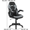 image:imageFlash Furniture Black Gaming Desk and RedBlack Racing Chair Set with Cup Holder Headphone Hook and MonitorSmartphone StandGrey