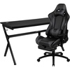image:imageFlash Furniture Black Gaming Desk and RedBlack Racing Chair Set with Cup Holder Headphone Hook and MonitorSmartphone StandGrey