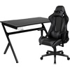image:imageFlash Furniture Black Gaming Desk and RedBlack Racing Chair Set with Cup Holder Headphone Hook and MonitorSmartphone StandGrey