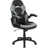 image:imageFlash Furniture Black Gaming Desk and RedBlack Racing Chair Set with Cup Holder Headphone Hook and MonitorSmartphone StandGrey