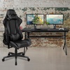 image:imageFlash Furniture Black Gaming Desk and RedBlack Racing Chair Set with Cup Holder Headphone Hook and MonitorSmartphone StandGrey