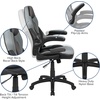 image:imageFlash Furniture Black Gaming Desk and RedBlack Racing Chair Set with Cup Holder Headphone Hook and MonitorSmartphone StandGrey