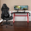 image:imageFlash Furniture Black Gaming Desk and RedBlack Racing Chair Set with Cup Holder Headphone Hook and MonitorSmartphone StandGrey