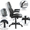 image:imageFlash Furniture Black Gaming Desk and RedBlack Racing Chair Set with Cup Holder Headphone Hook and MonitorSmartphone StandGrey
