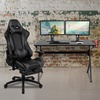image:imageFlash Furniture Black Gaming Desk and RedBlack Racing Chair Set with Cup Holder Headphone Hook and MonitorSmartphone StandGrey